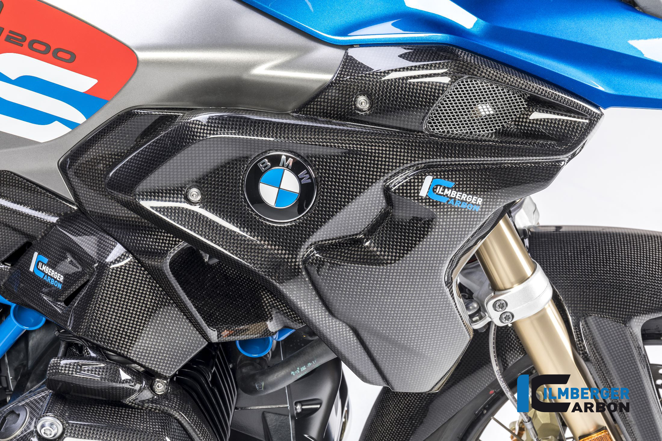 Ilmberger brillant fibre de carbone Air Décharge évent Conduit Panneaux BMW R1200GS LC 2017 