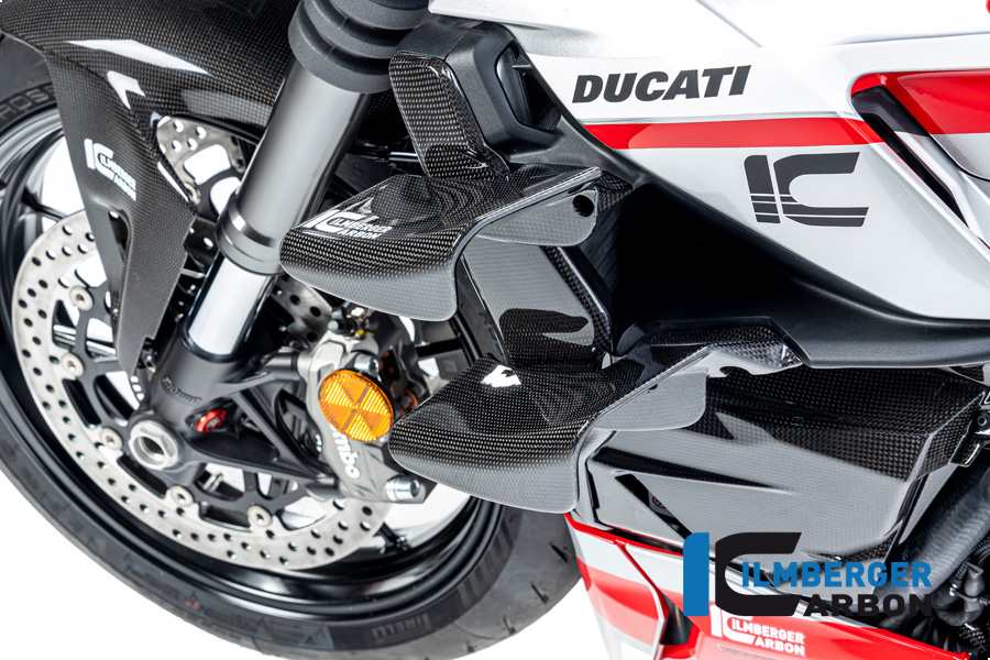 Wasserkühlerabdeckung links glanz Ducati Streetfighter V2