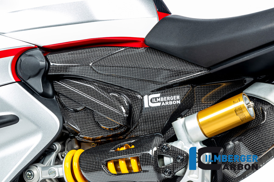 Rahmenheckverkleidung mit Zylinderkopfabdeckung links glanz Ducati Streetfighter V2