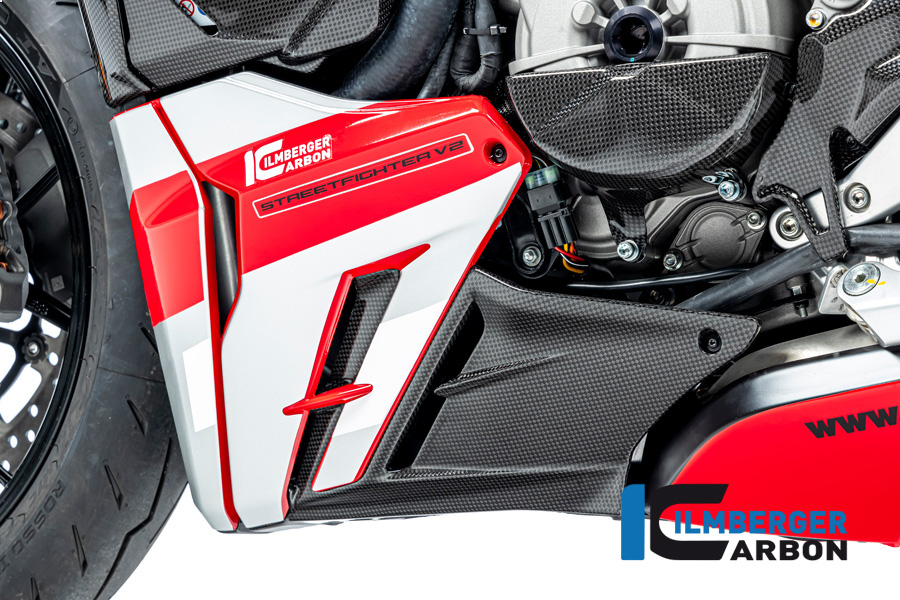 Verkleidungsunterteilverlängerung links glanz Ducati Streetfighter V2